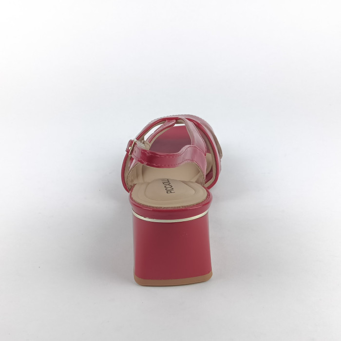 detail Dámské sandály na podpatku Piccadilly 543082-1 červené