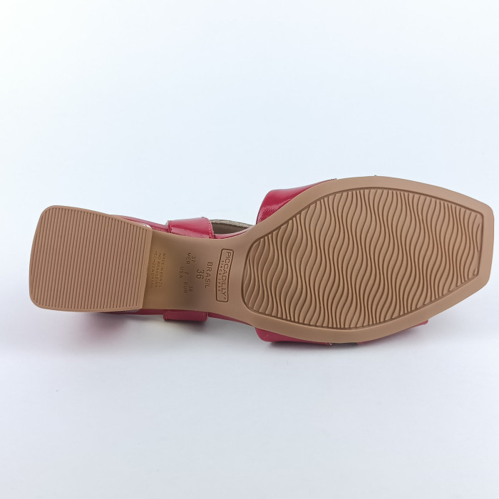 detail Dámské sandály na podpatku Piccadilly 543082-1 červené