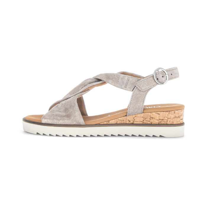 detail Dámské sandály na klínku Gabor 62.751.95 metalické