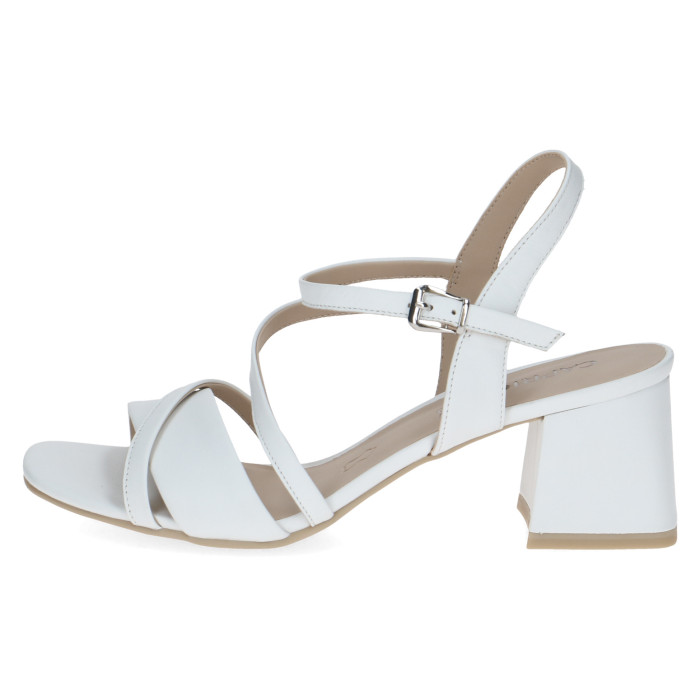 detail Dámské sandály na podpatku Caprice 9-28300-44 102 bílé