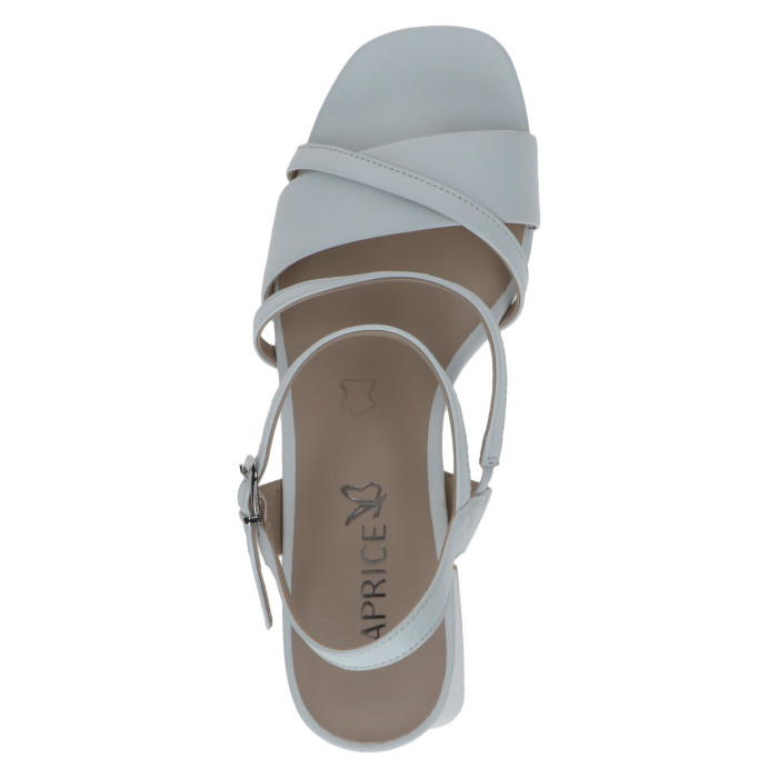 detail Dámské sandály na podpatku Caprice 9-28300-44 102 bílé