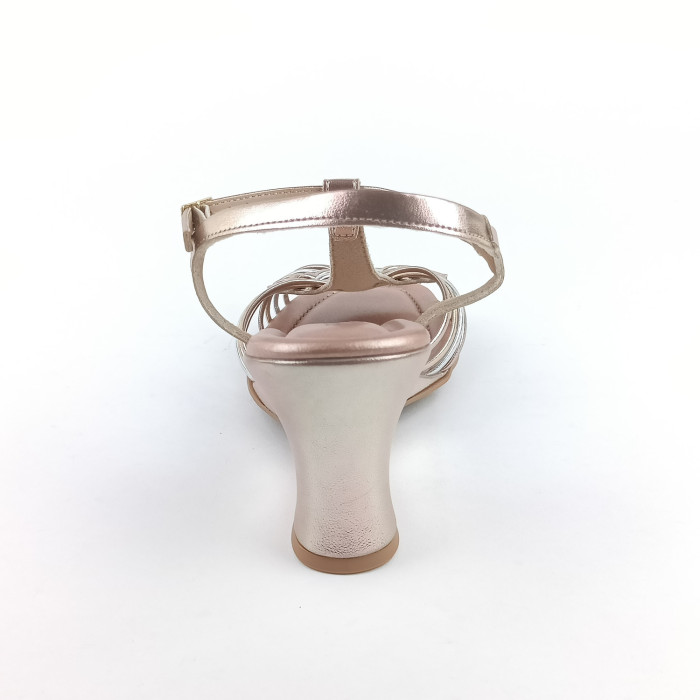 detail Dámské sandály na klínku Piccadilly 627005-1 metalické