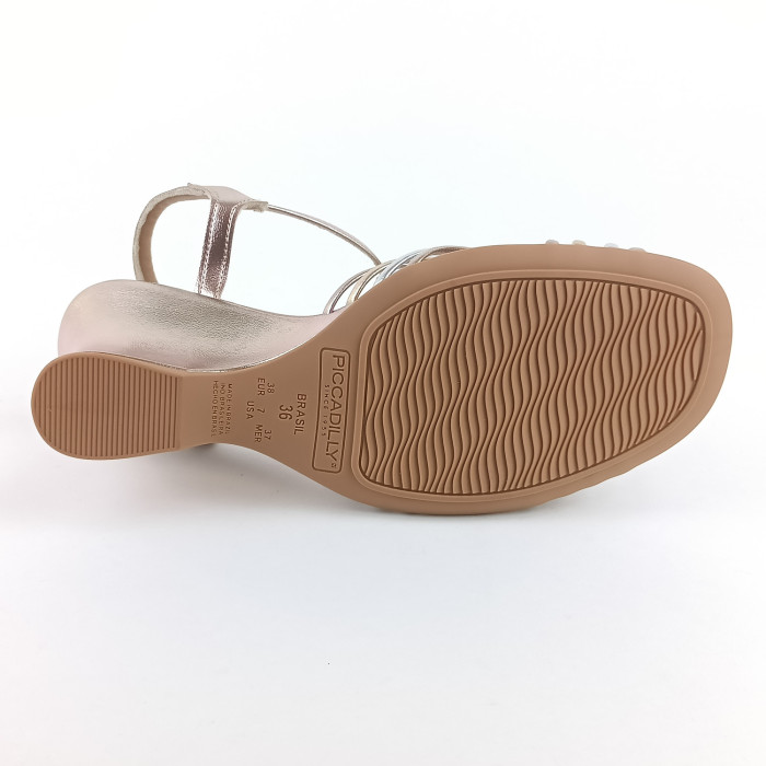 detail Dámské sandály na klínku Piccadilly 627005-1 metalické