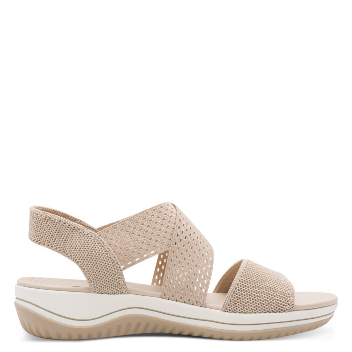 detail Dámské sandály na klínku Jana 8-28768-42 499 béžové