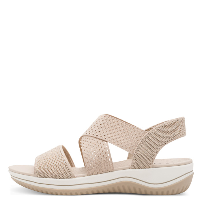 detail Dámské sandály na klínku Jana 8-28768-42 499 béžové
