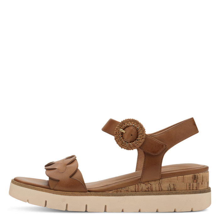 detail Dámské sandály na klínku Tamaris 1-28258-44 305 hnědé
