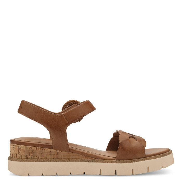 detail Dámské sandály na klínku Tamaris 1-28258-44 305 hnědé