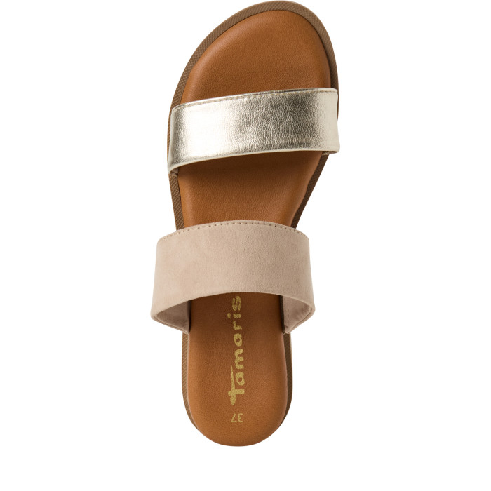 detail Dámské pantofle na podpatku Tamaris 1-27112-44 344 metalické