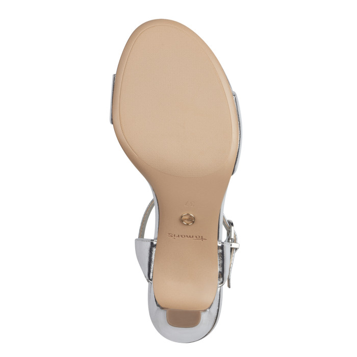 detail Dámské sandály na podpatku Tamaris 1-28008-42 941 stříbrné