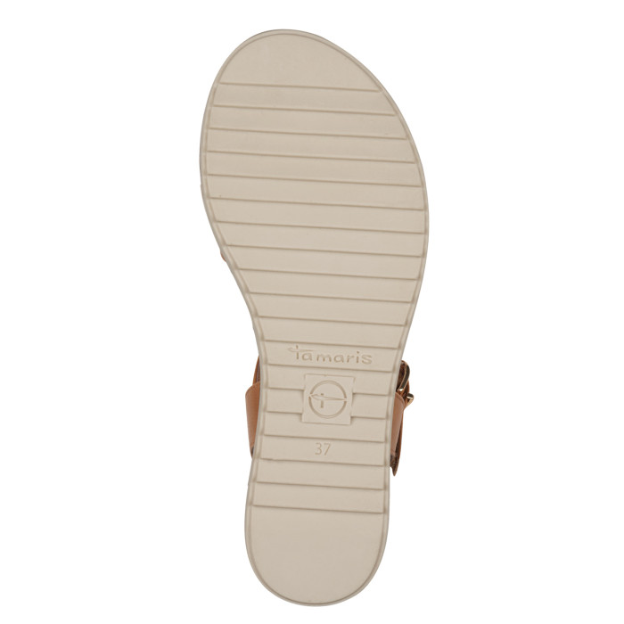 detail Dámské sandály na klínku Tamaris 1-28106-42 305 hnědé