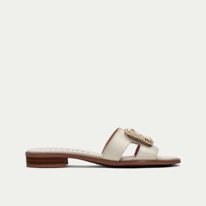 detail Dámské pantofle na podpatku Hispanitas HV253881 béžové