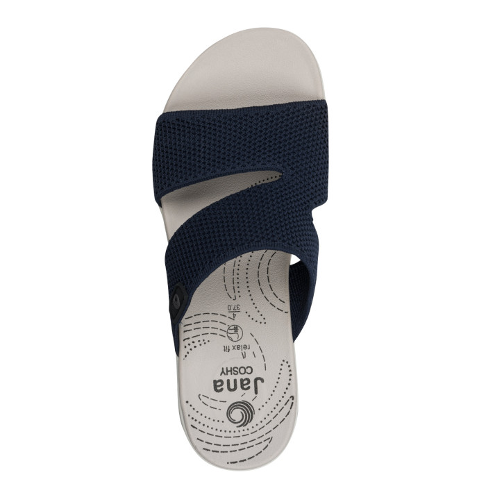 detail Dámské pantofle na klínku Jana 8-27270-43 805 modré