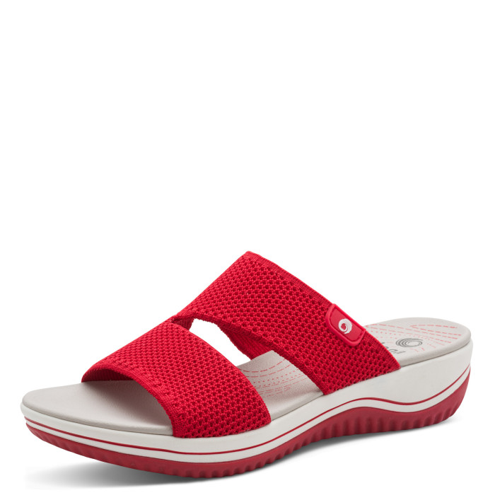 detail Dámské pantofle na klínku Jana 8-27270-43 500 červené