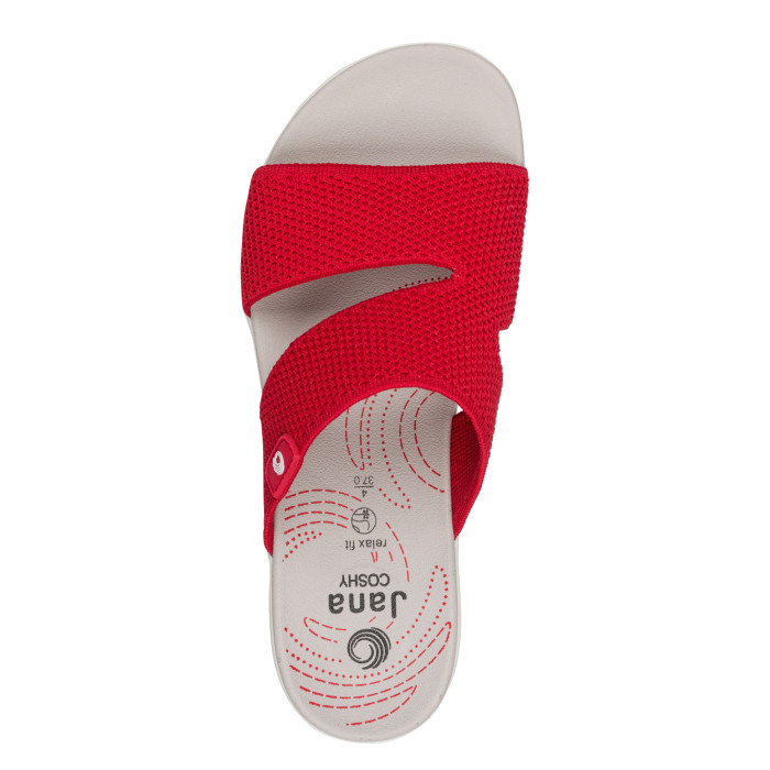 detail Dámské pantofle na klínku Jana 8-27270-43 500 červené