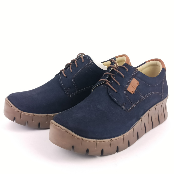 detail Dámské polobotky na klínku Barton 2561 modré