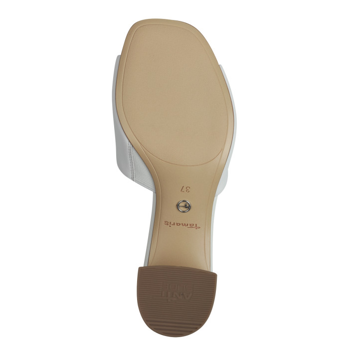 detail Dámské pantofle na podpatku Tamaris 1-27204-42 100 bílé