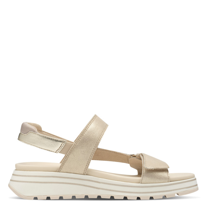 detail Dámské sandály na klínku Tamaris 1-28267-44 116 béžové