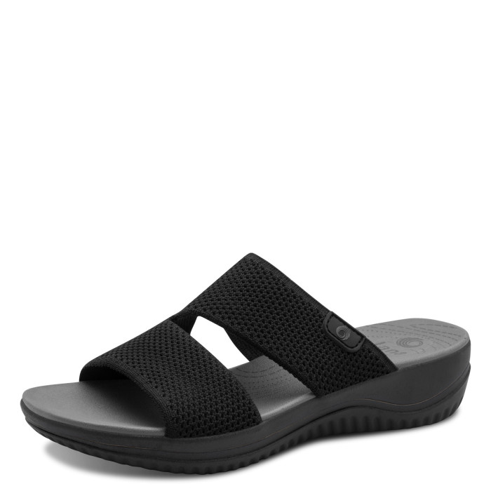 detail Dámské pantofle na klínku Jana 8-27270-43 001 černé