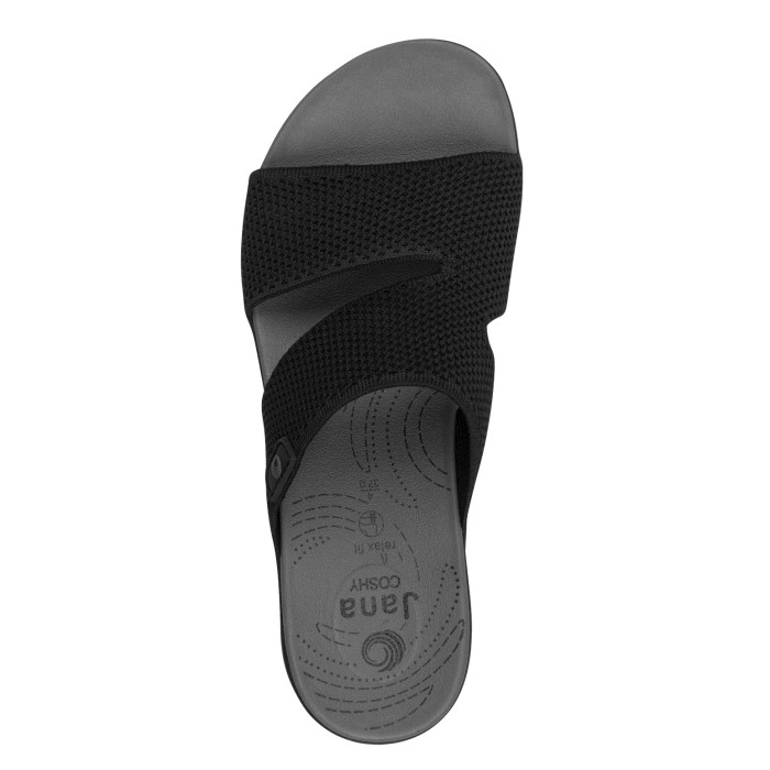 detail Dámské pantofle na klínku Jana 8-27270-43 001 černé