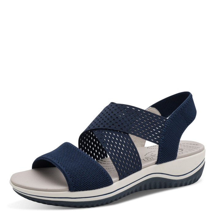 detail Dámské sandály na klínku Jana 8-28768-42 805 modré