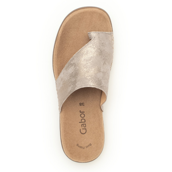 detail Dámské pantofle Gabor 63.700.62 metalické