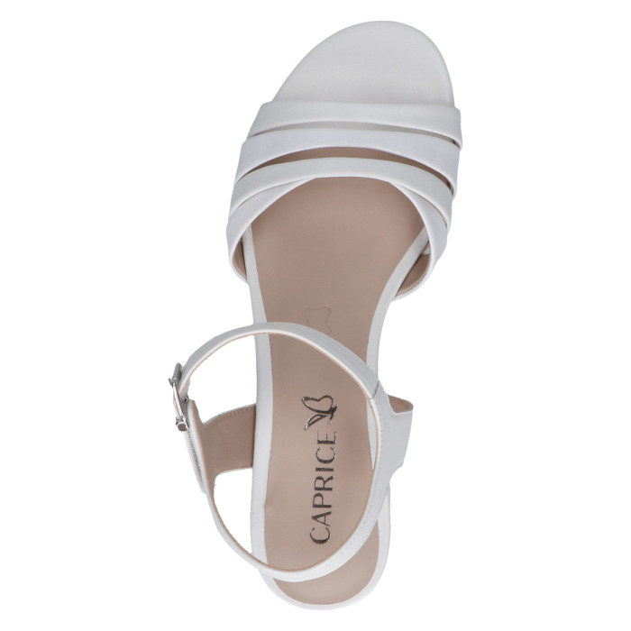detail Dámské sandály na podpatku Caprice 9-28206-44 197 bílé