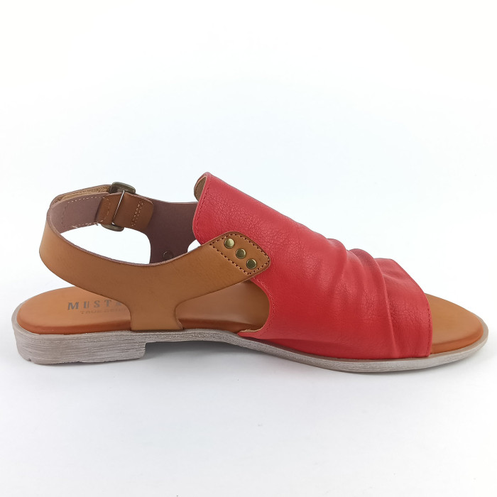 detail Dámské sandály na podpatku Mustang 1388-808-5 červené