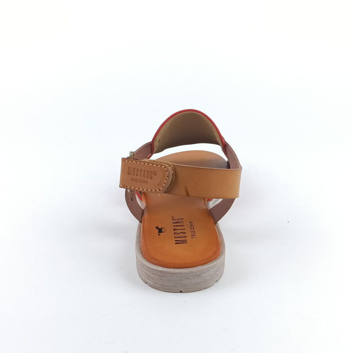 detail Dámské sandály na podpatku Mustang 1388-808-5 červené