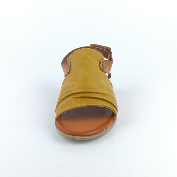 detail Dámské sandály na podpatku Mustang 1388-808-6 žluté