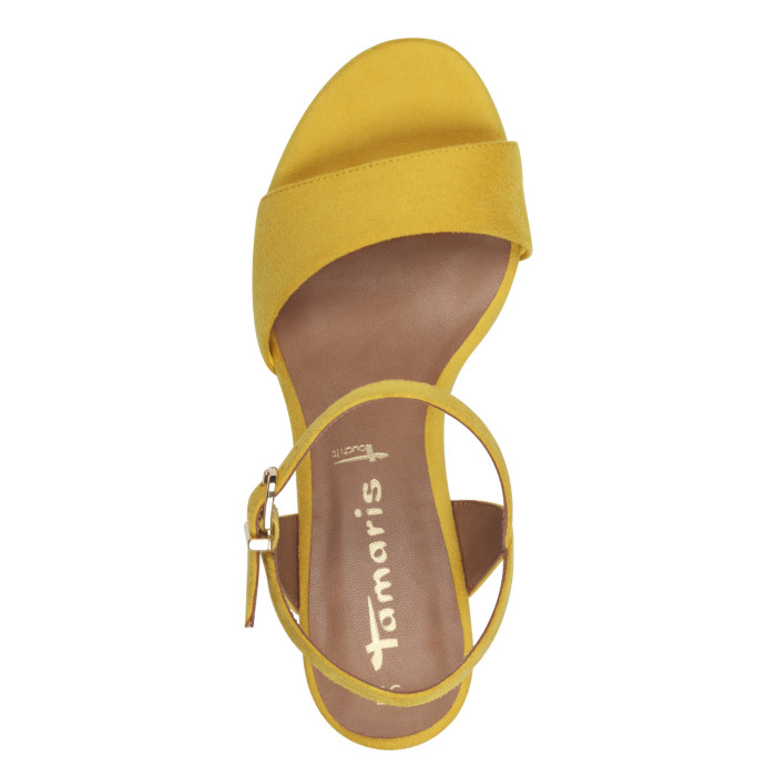 detail Dámské sandály na podpatku Tamaris 1-28028-42 600 žluté