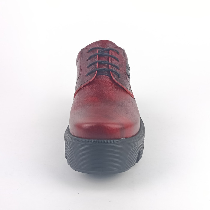 detail Dámské polobotky na platformě Barton 25106 vínové