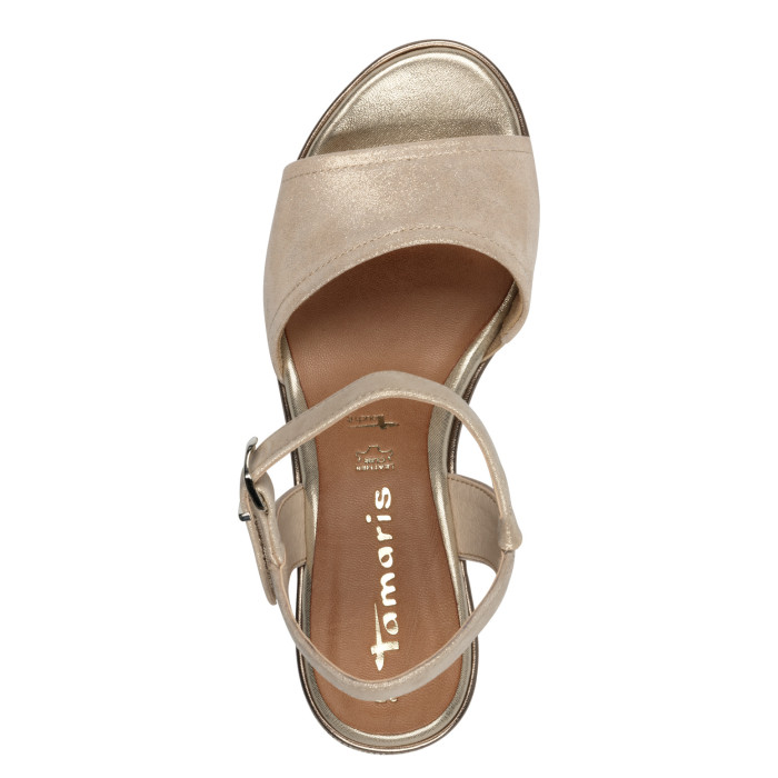 detail Dámské sandály na klínku Tamaris 1-28360-44 179 metalické