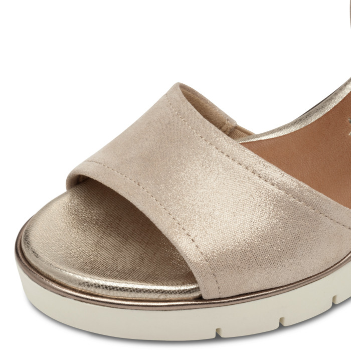 detail Dámské sandály na klínku Tamaris 1-28360-44 179 metalické