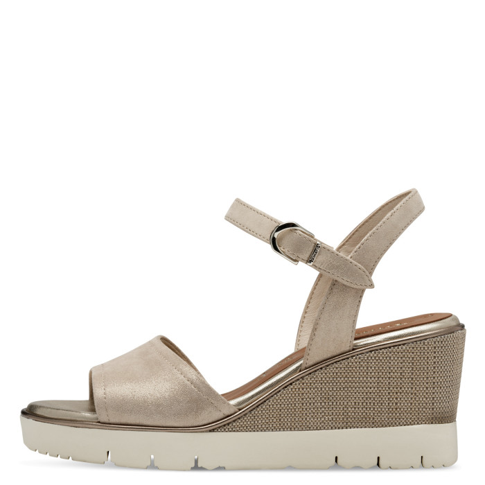 detail Dámské sandály na klínku Tamaris 1-28360-44 179 metalické