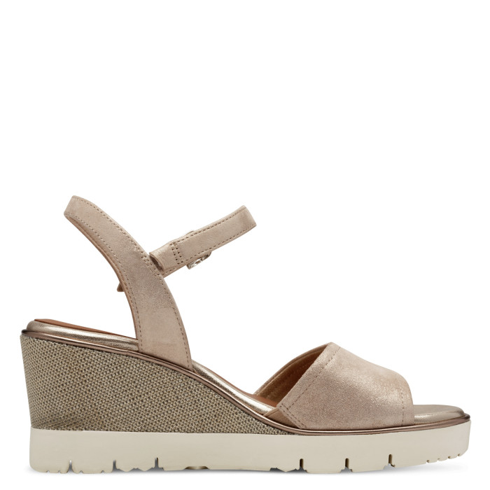 detail Dámské sandály na klínku Tamaris 1-28360-44 179 metalické