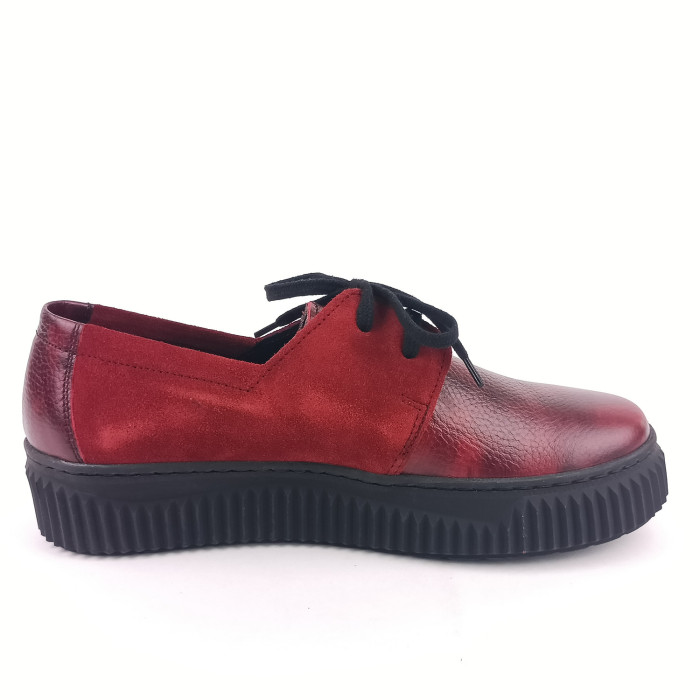 detail Dámské polobotky na platformě Barton 2525 vínové