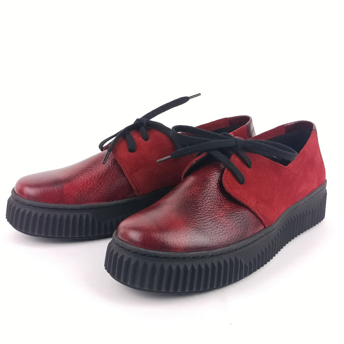 detail Dámské polobotky na platformě Barton 2525 vínové