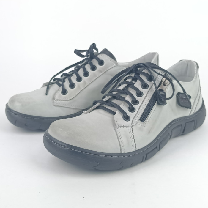 detail Dámské polobotky Kacper 2-1286 světle šedé