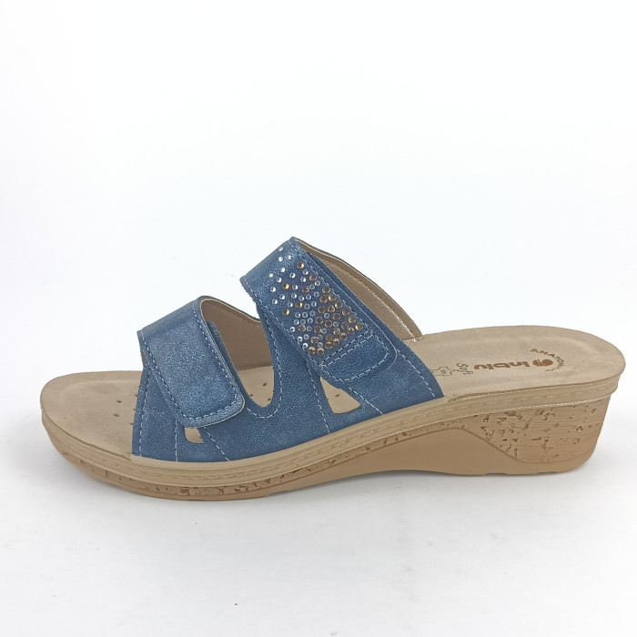 detail Dámské pantofle na klínku Inblu PV09 004 C9 modré