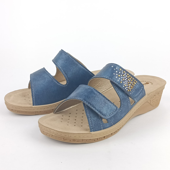 detail Dámské pantofle na klínku Inblu PV09 004 C9 modré