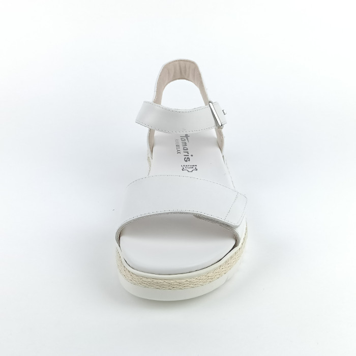 detail Dámské sandály na klínku Tamaris 1-28260-42 B00 bílé