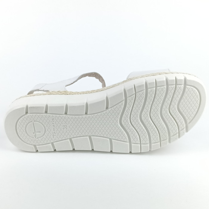 detail Dámské sandály na klínku Tamaris 1-28260-42 B00 bílé