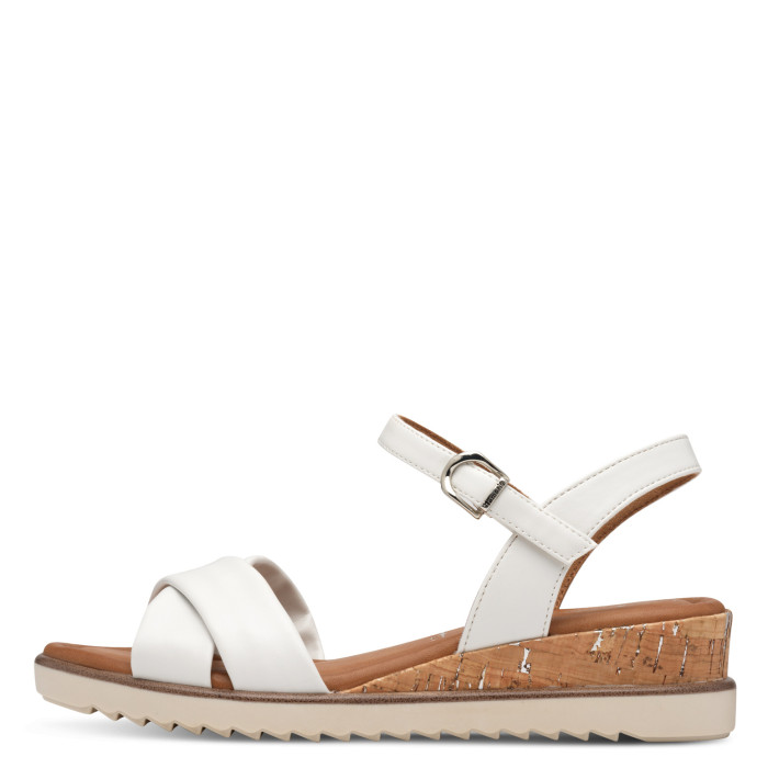 detail Dámské sandály na klínku Tamaris 1-28106-42 100 bílé