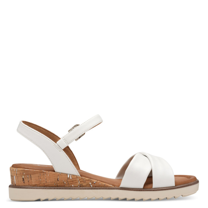 detail Dámské sandály na klínku Tamaris 1-28106-42 100 bílé