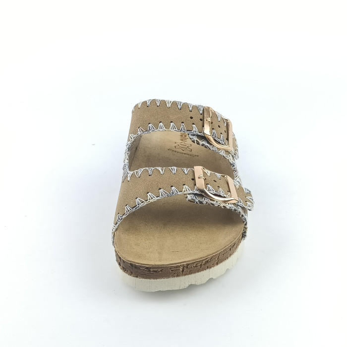 detail Dámské pantofle na platformě Inblu NM40 026 A2 hnědé