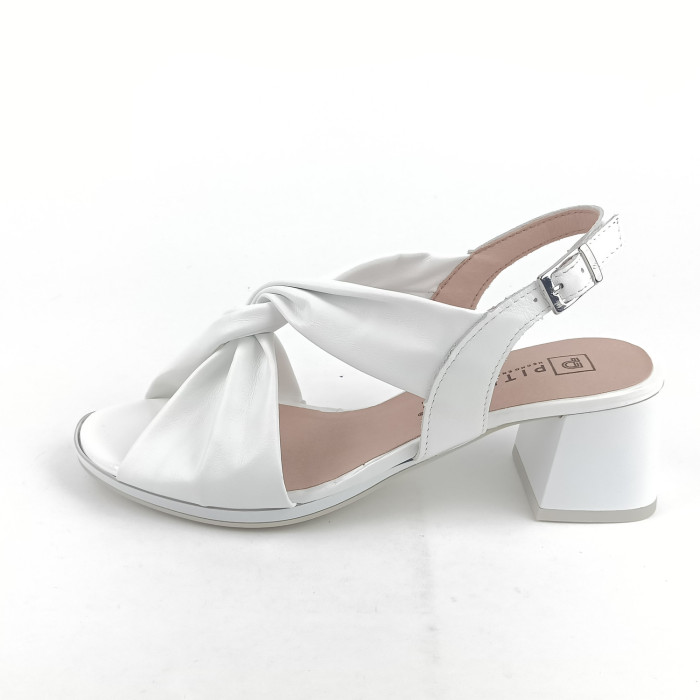 detail Dámské sandály na podpatku Pitillos 10535 bílé
