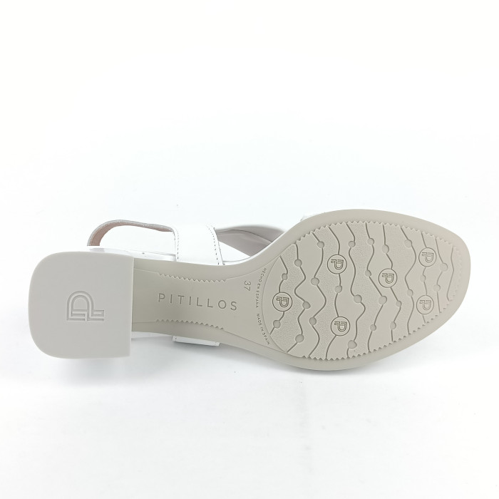 detail Dámské sandály na podpatku Pitillos 10535 bílé