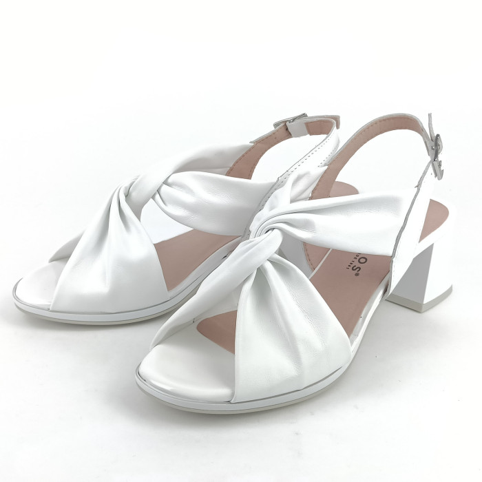 detail Dámské sandály na podpatku Pitillos 10535 bílé