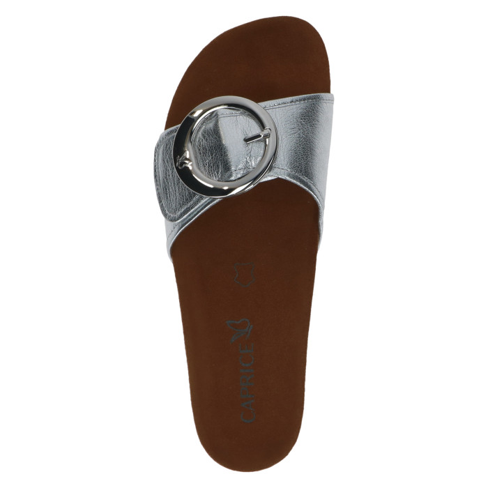 detail Dámské pantofle Caprice 9-27401-44 920 stříbrné