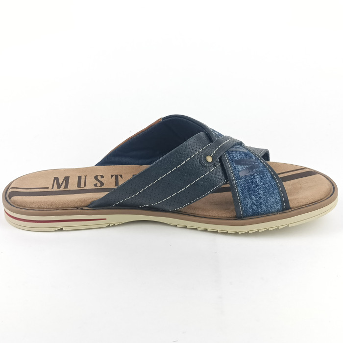 detail Pánské pantofle Mustang 4152-705-820 modré